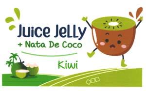 JUICE JELLY + NATA DE COCO KIWI (and logo) trademark logo