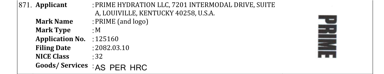 Original bulletin entry for PRIME (and logo)