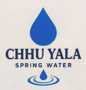 CHHU YALA SPRING WATER (and logo) trademark logo