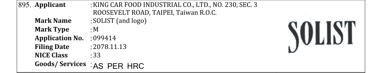 Original bulletin entry for SOLIST (and logo)