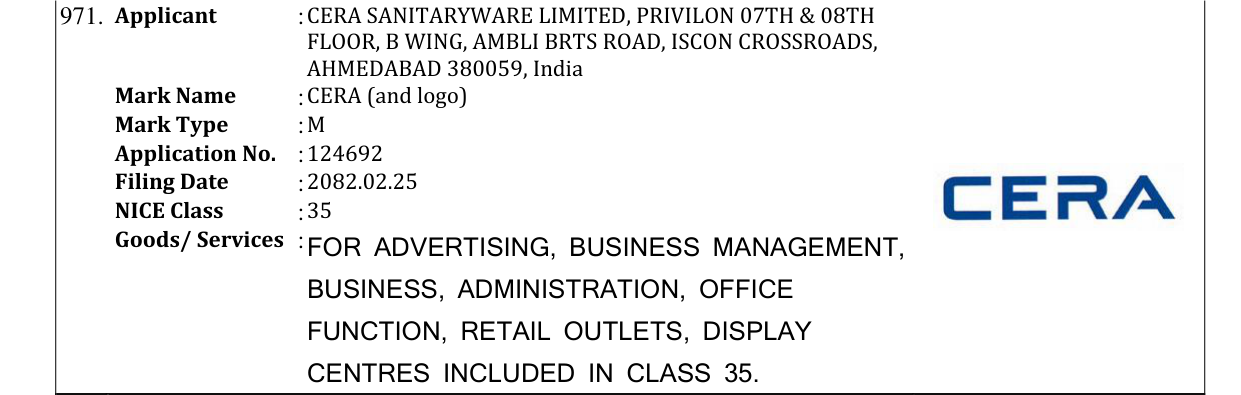 Original bulletin entry for CERA (and logo)