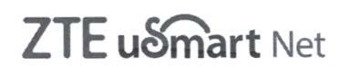 ZTE USMART NET (and logo) trademark logo
