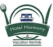 HOTEL HARMONY & VACATION RENTALS (and logo) trademark logo
