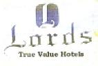 LORDS TRUE VALUE HOTELS (and logo) trademark logo