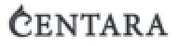 CENTARA (and logo) trademark logo