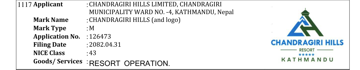 Original bulletin entry for CHANDRAGIRI HILLS (and logo)