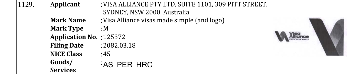 Original bulletin entry for Visa Alliance visas made simple (and logo)