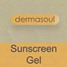 DERMASOUL SUNSCREEN GEL (and logo) trademark logo