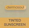 DERMASOUL TINTED SUNSCREEN (and logo) trademark logo