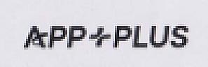 APP+PLUS (and logo) trademark logo