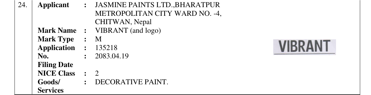 Original bulletin entry for VIBRANT (and logo)