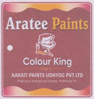 AARATI COLOUR KING (and logo) trademark logo