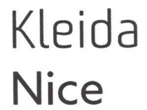 KLEIDA NICE (and logo) trademark logo