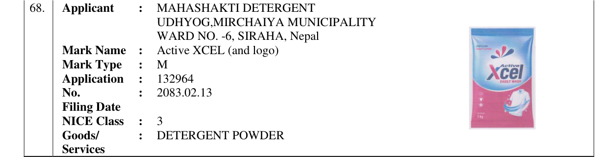 Original bulletin entry for Active XCEL (and logo)