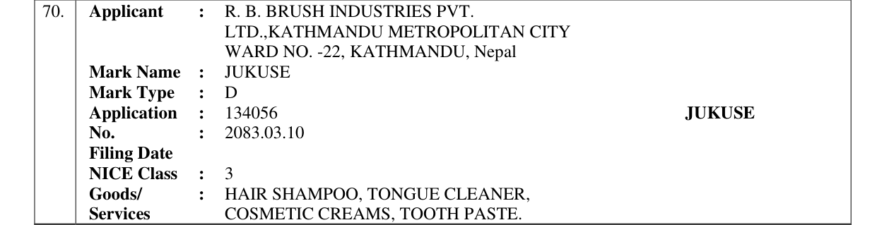 Original bulletin entry for JUKUSE