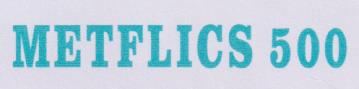 METFLICS-500 (and logo) trademark logo