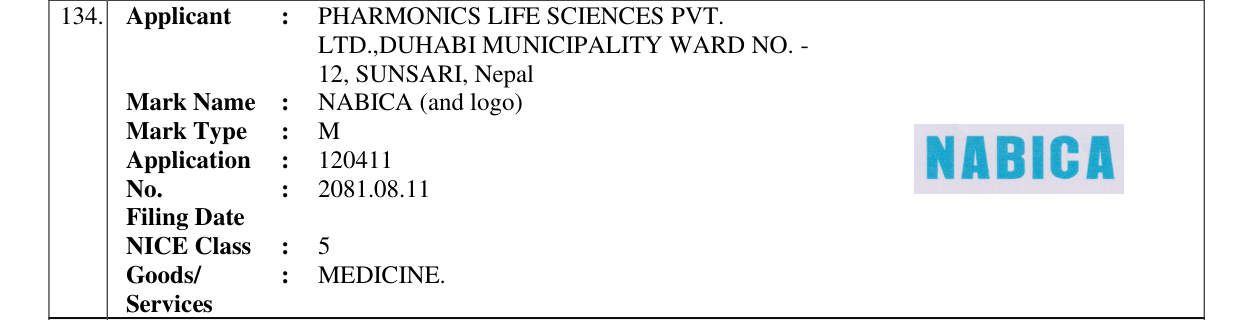 Original bulletin entry for NABICA (and logo)