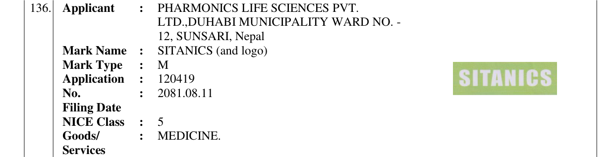 Original bulletin entry for SITANICS (and logo)