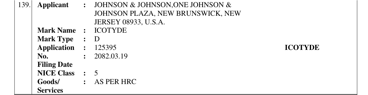 Original bulletin entry for ICOTYDE