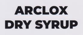ARCLOX DRY SYRUP (and logo) trademark logo