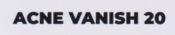 ACNE VANISH 20 (and logo) trademark logo
