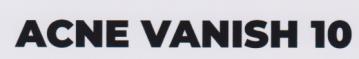 ACNE VANISH 10 (and logo) trademark logo