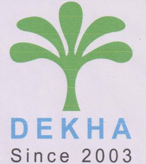 DEKHA (and logo) trademark logo