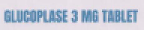 GLUCOPLASE 3 MG (and logo) trademark logo