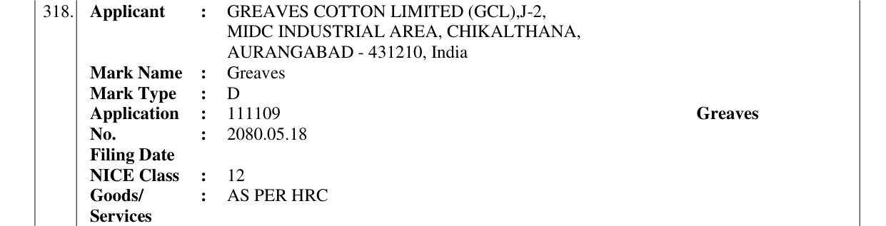 Original bulletin entry for Greaves