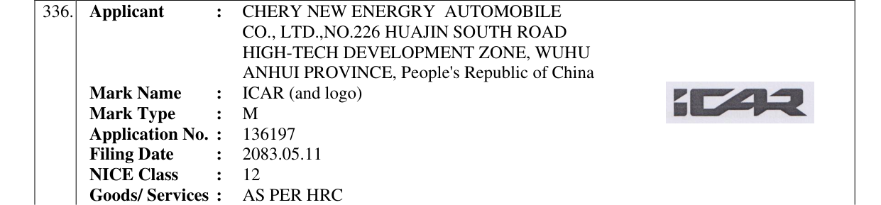 Original bulletin entry for ICAR (and logo)