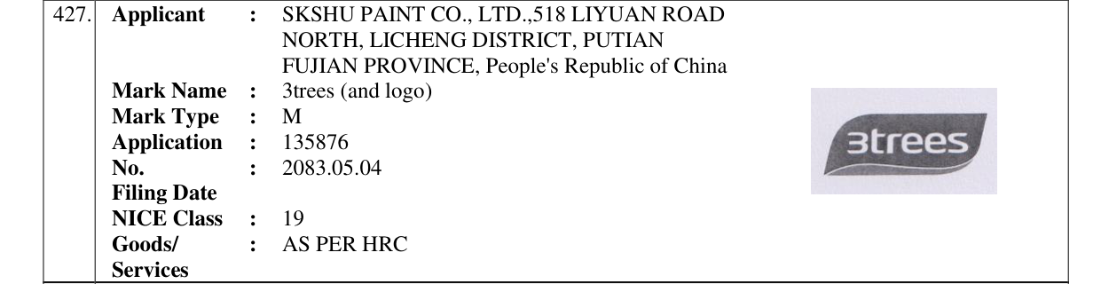 Original bulletin entry for 3trees (and logo)