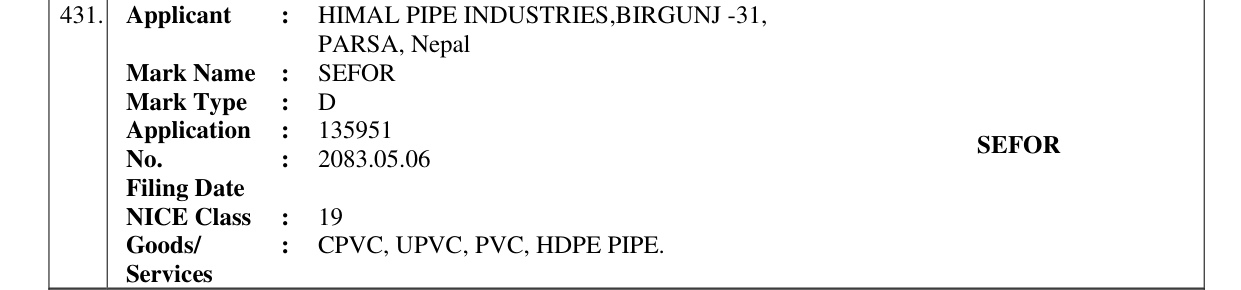 Original bulletin entry for SEFOR