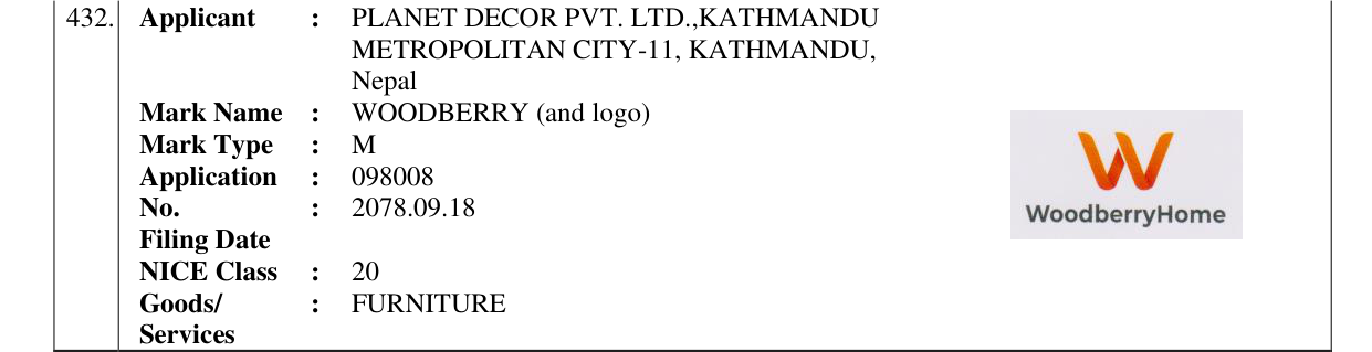 Original bulletin entry for WOODBERRY (and logo)