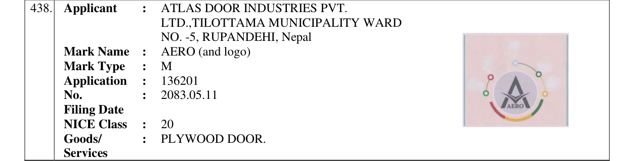 Original bulletin entry for AERO (and logo)