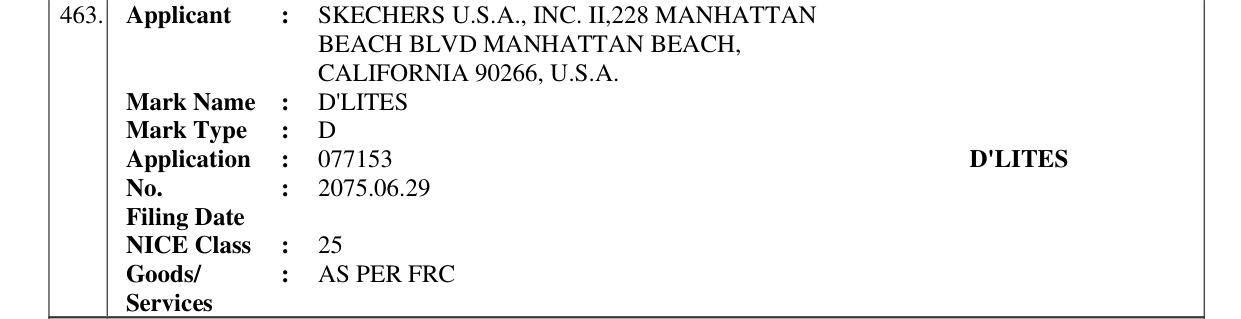Original bulletin entry for D'LITES