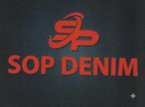 SOP DENIM (and logo) trademark logo