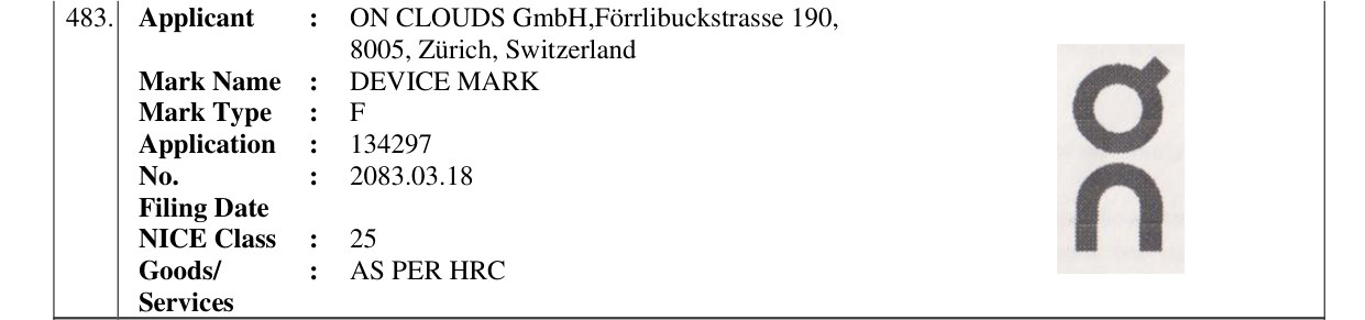 Original bulletin entry for DEVICE MARK