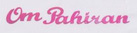 OM PAHIRAN (and logo) trademark logo