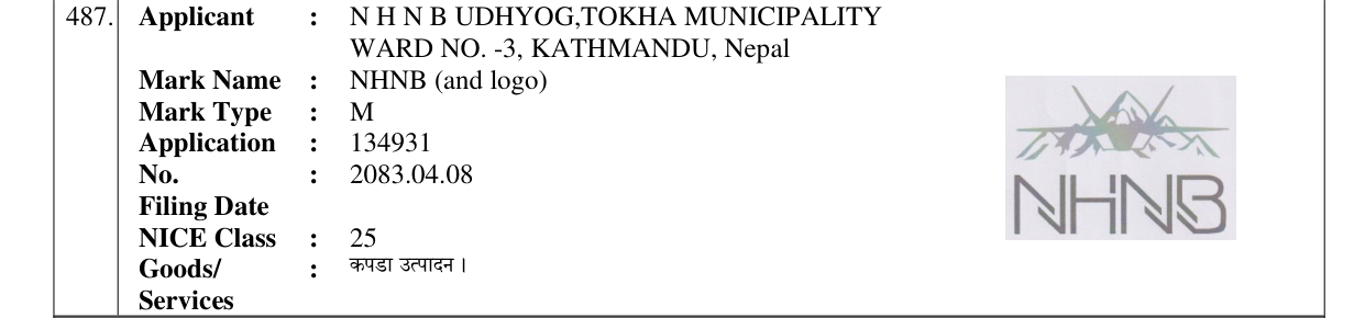 Original bulletin entry for NHNB (and logo)