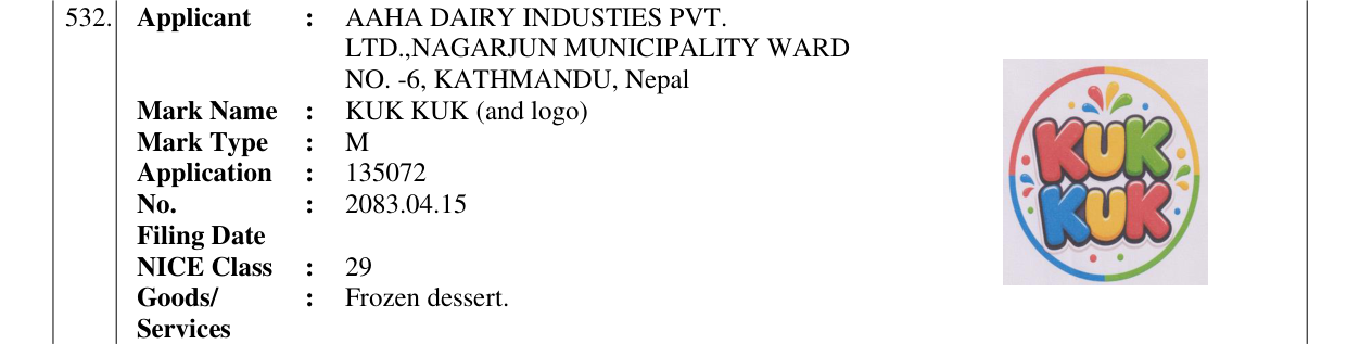 Original bulletin entry for KUK KUK (and logo)
