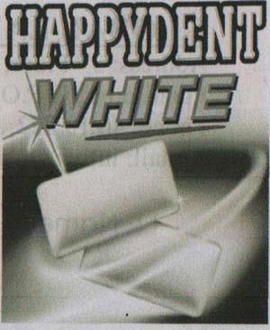 HAPPYDENT WHITE (and logo) trademark logo