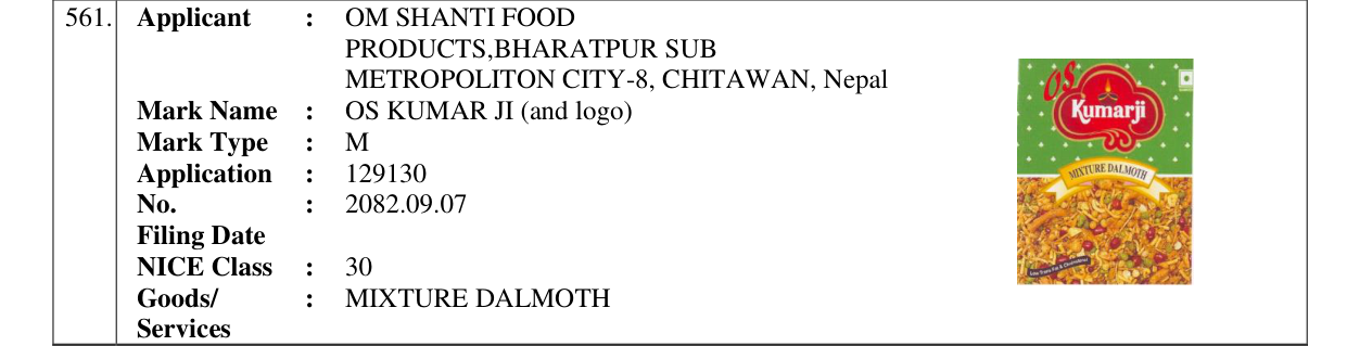 Original bulletin entry for OS KUMAR JI (and logo)