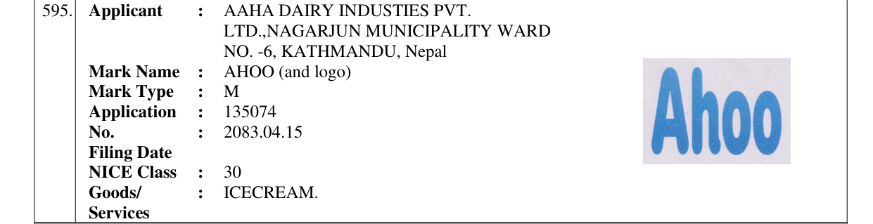 Original bulletin entry for AHOO (and logo)