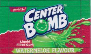 CENTER BOMB WATERMELON FLAVOUR (and logo) trademark logo