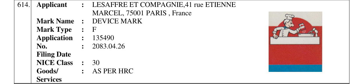 Original bulletin entry for DEVICE MARK