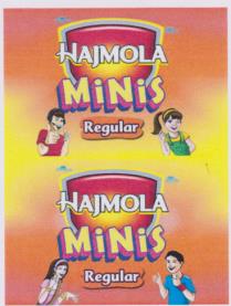 HAJMOLA MINIS REGULAR (and logo) trademark logo