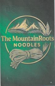 THE MOUNTAIN ROOTS NOODLES (and logo) trademark logo