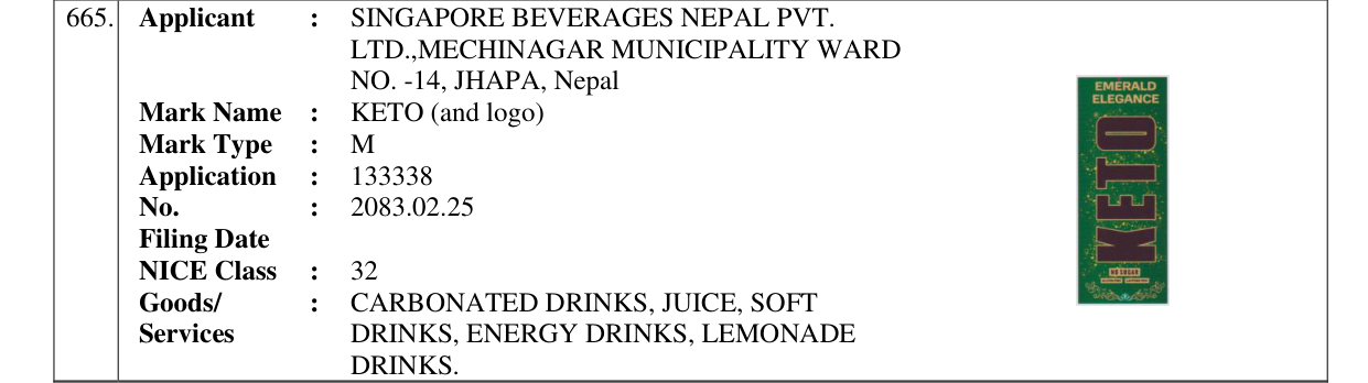 Original bulletin entry for KETO (and logo)