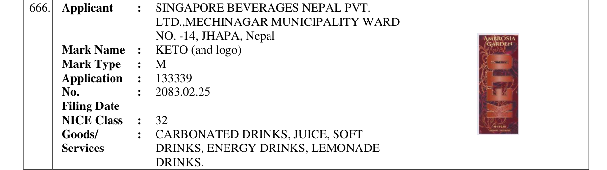 Original bulletin entry for KETO (and logo)