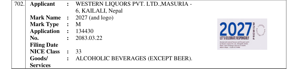 Original bulletin entry for 2027 (and logo)